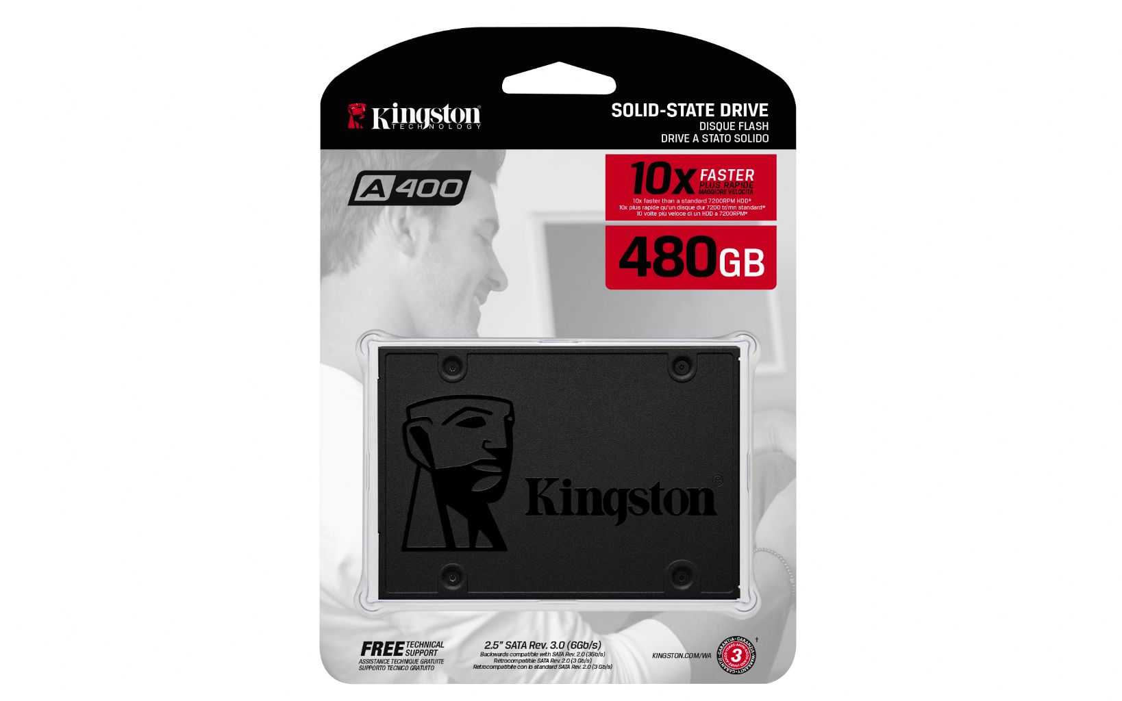 HARD DISK INTERNO SSD KINGSTON A400 480GB SATA-6Gb SA400S37/480G
