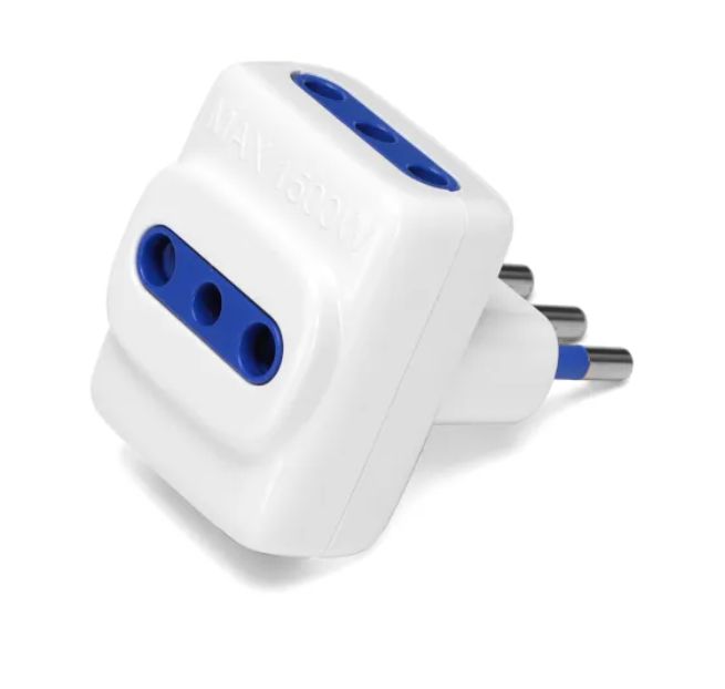 ADATTATORE TRIPLA - 218966 SPINA 10A - PRESA P11 P17 WHITE