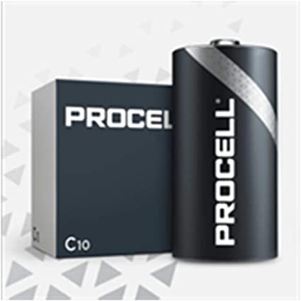 cod. BATT-DUR14-PRO10  Batterie Mezza Torcia Duracell Procell MN1400 1.5v C LR14 - pack da 10...