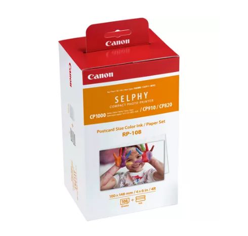 Canon RP-108 Carta fotografica (108 fogli 10x15 cm) e cartuccia colore per stampante Selphy 
