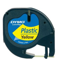 cod. ETIC-DYMO-S0721670W  Etichette 12X4 mm 91222 Yellow Plastica Comp. con Dymo S0721670...
