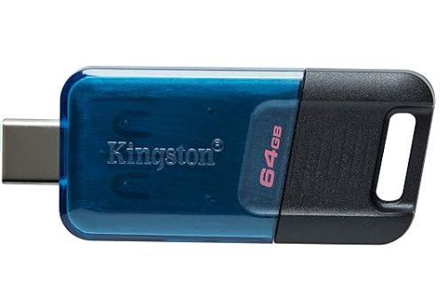 cod. ACC-PENKINDT80M-64GB  PEN DRIVE USB-C Flash Kingston DT80M 3.2 64GB...